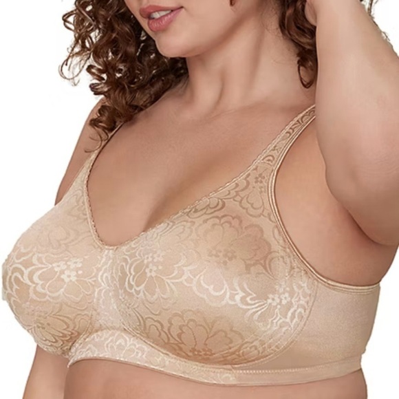 46C Playtex 18 Hour Ultimate Lift & Support Wireless Full Coverage Bra 4745 Nude - Picture 1 of 10